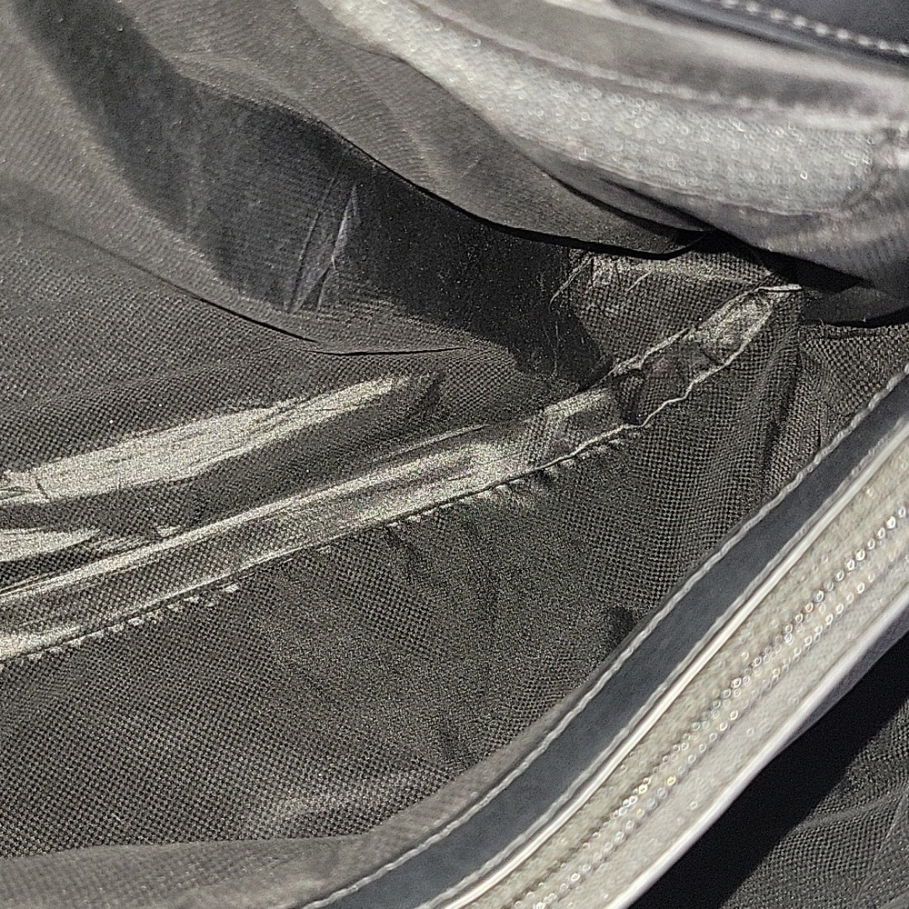 Rebecca Minkoff Black Nylon Quilted Chain Strap Crossbody Shoulder Bag - Picture 14 of 15